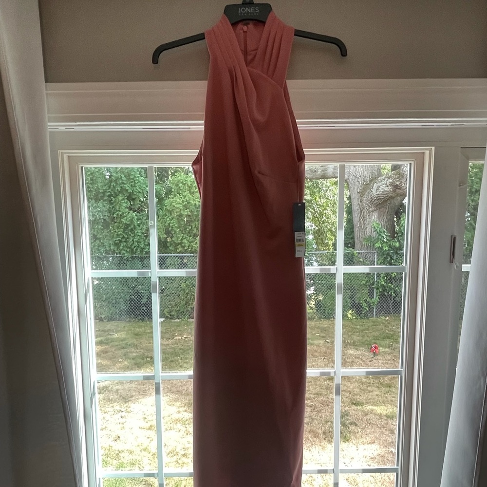 NWT Rachel Roy MIDI Halter Dress Dusty Rose